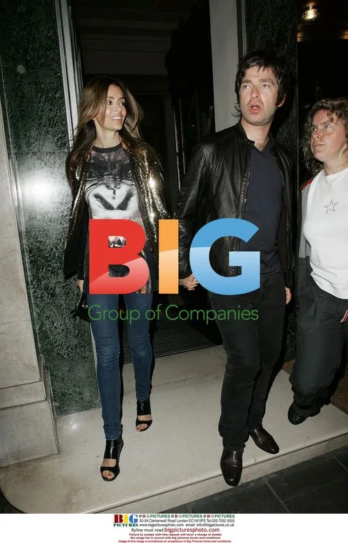 Noel Gallagher and Sara MacDonald Leaving Claridges Hotel
