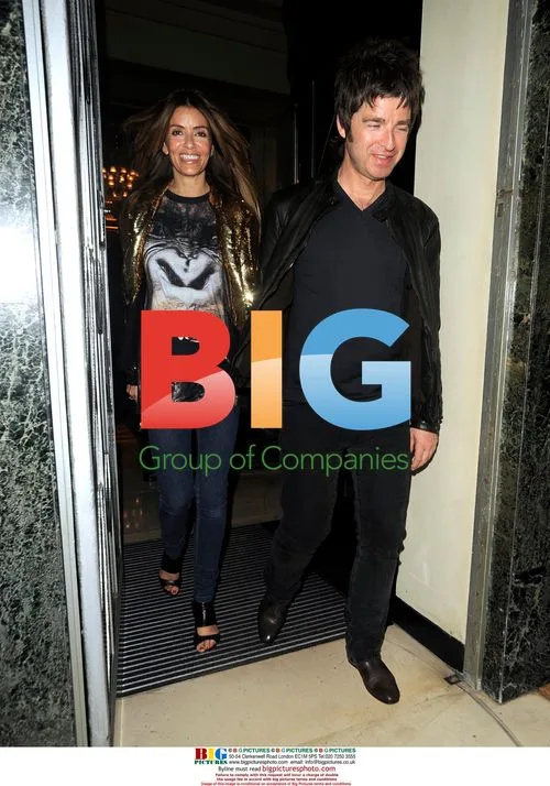 Noel Gallagher and Sara MacDonald Leaving Claridges