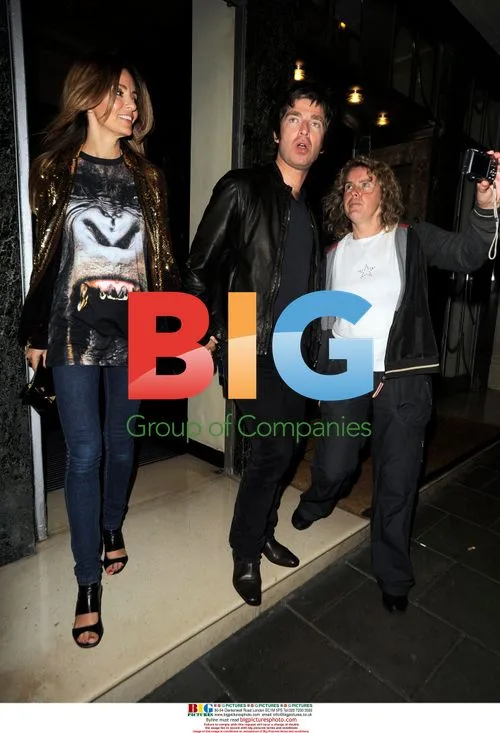 Noel Gallagher and Sara MacDonald leaving Claridges