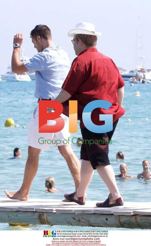 Elton John and David Furnish on Boat in Saint Tropez