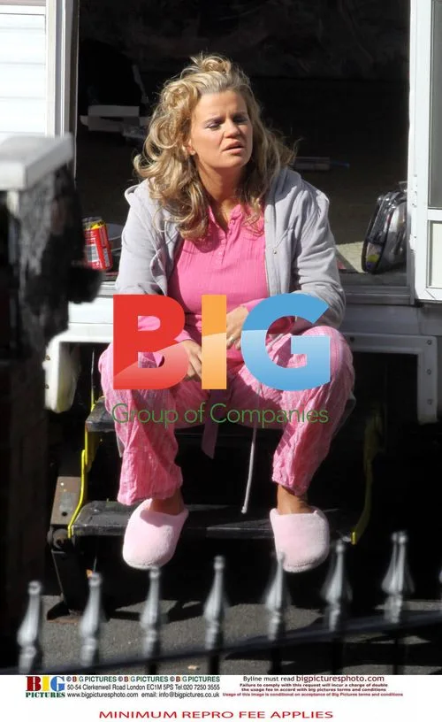 Kerry Katona exits trailer, upset on Iceland ad set