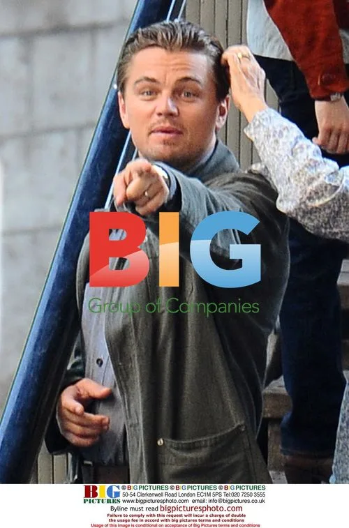 Leonardo DiCaprio on set of "Inception"