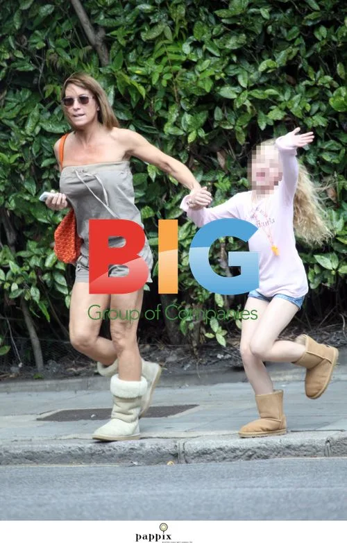 Meg Matthews and daughter Anais out in London