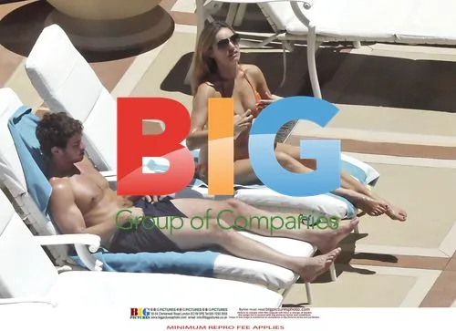 Kelly Brook and Danny Cipriani Poolside in Bikini