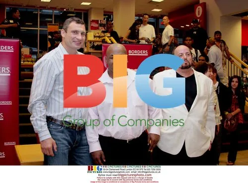 Mike Tyson, James Toback, and Vitali Klitschko at "Tyson" signing