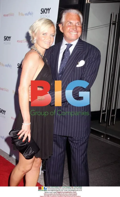 GEORGE HAMILTON and DR. BARBARA STRUM at 'My One and Only' premiere