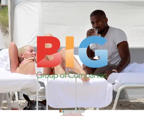 Kanye West and Amber Rose in Barcelona