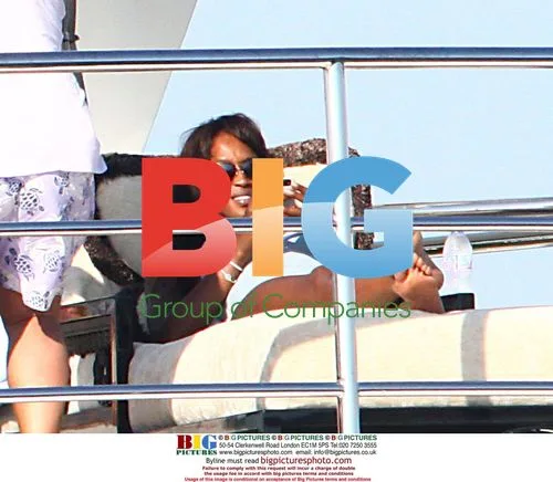 Naomi Campbell with boyfriend in Formentera