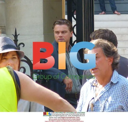 Leonardo DiCaprio on set of Inception in Paris