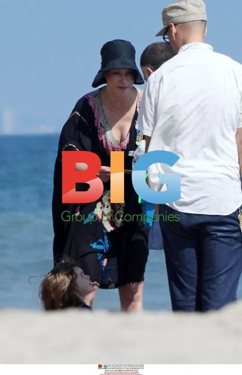 Linda Evangelista and son spotted in Malibu