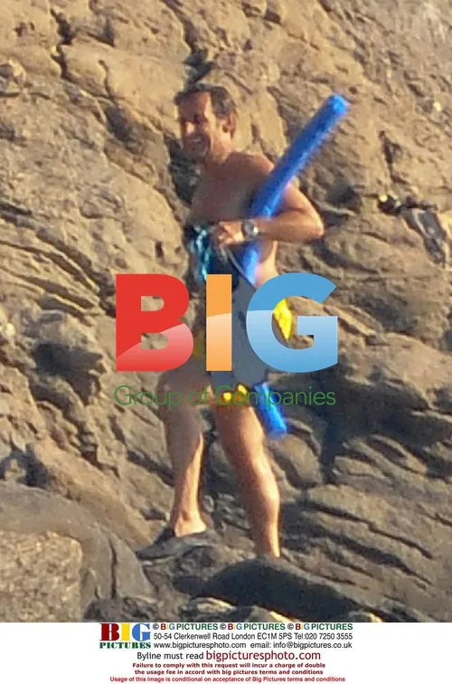 Sarkozy Family Vacation Swim
