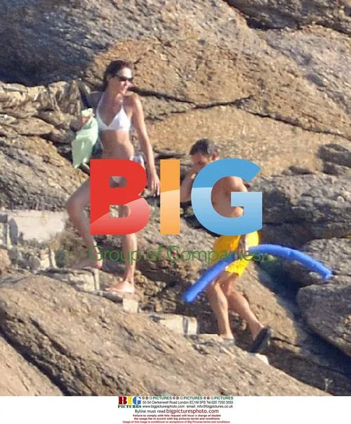 Sarkozy Family Vacation Swim