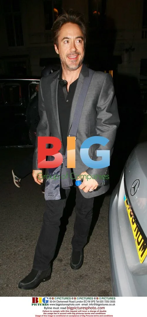 Robert Downey, Jr. Outside Claridge's Hotel