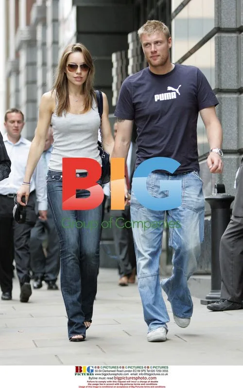 Freddie Flintoff with wife Rachel