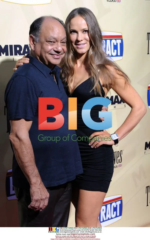 Cheech Marin and wife Natasha at "Extract" premiere