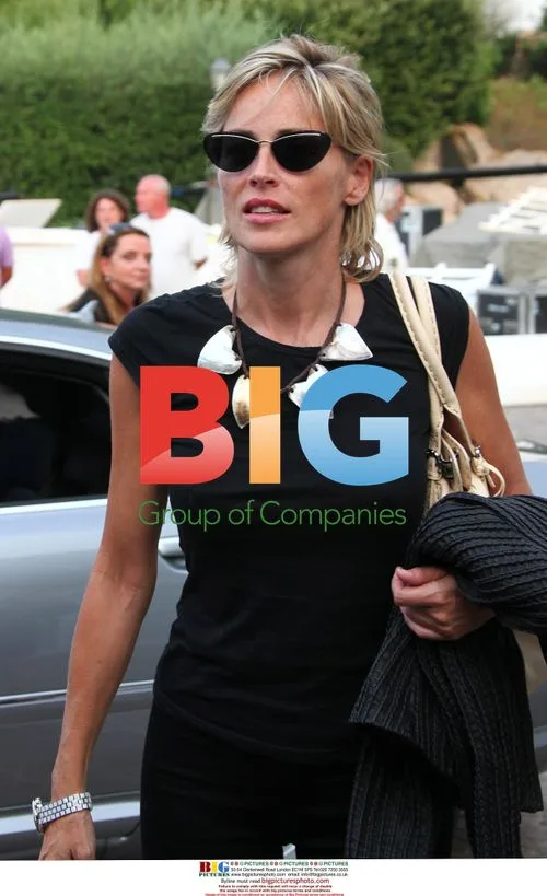 Sharon Stone Arrives in Sardinia