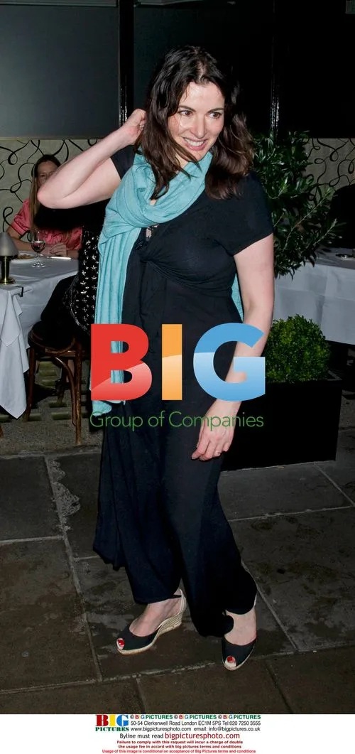 Nigella Lawson outside Scott's restaurant