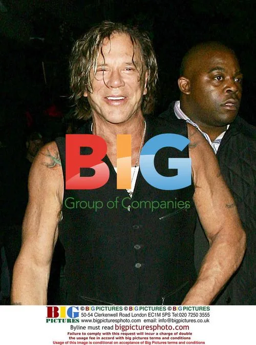 Mickey Rourke spotted at Stringfellows in London