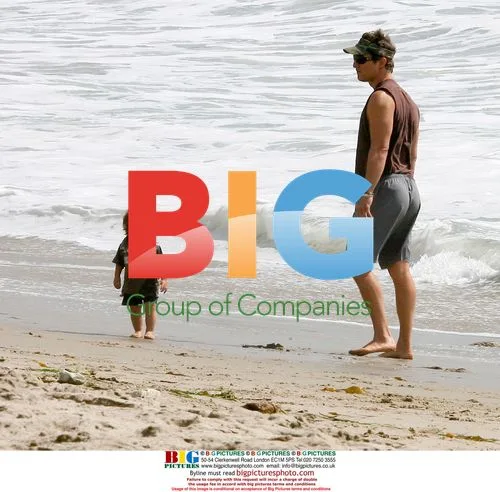 Matthew McConaughey and son at the beach