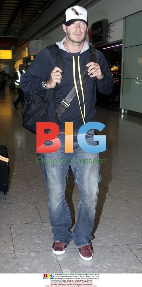 David Beckham arrives in London