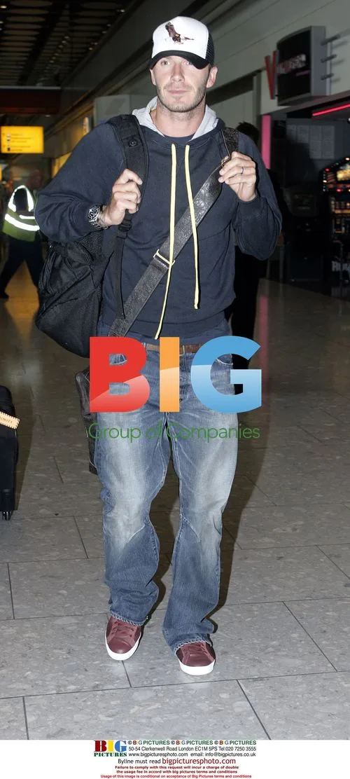 David Beckham Arrives in London from LA