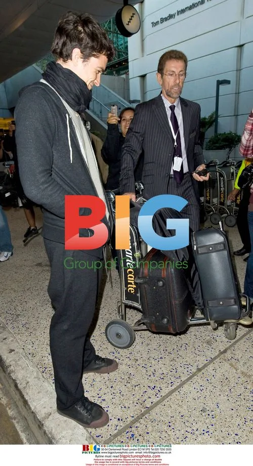 Orlando Bloom arrives at LAX Airport