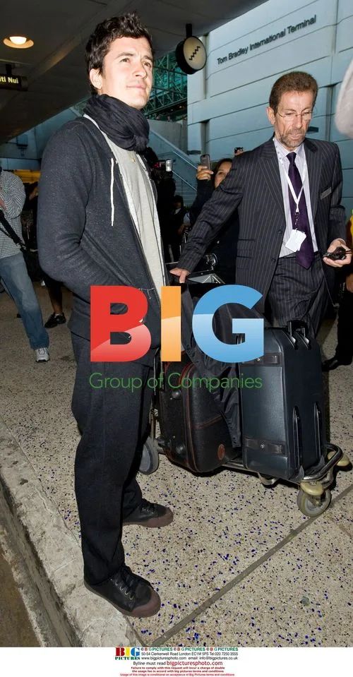 Orlando Bloom arriving at LAX Airport