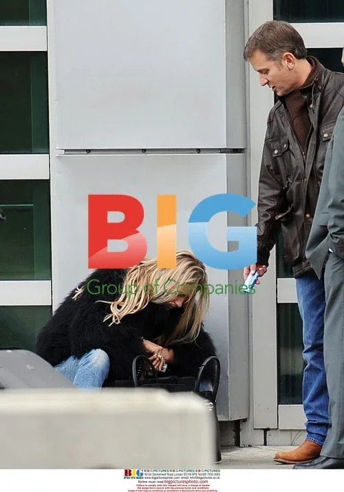 Jeremy Kyle and wife Carla Germaine at Manchester Airport
