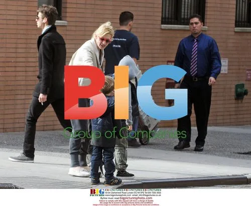 Cate Blanchett picks up sons from school