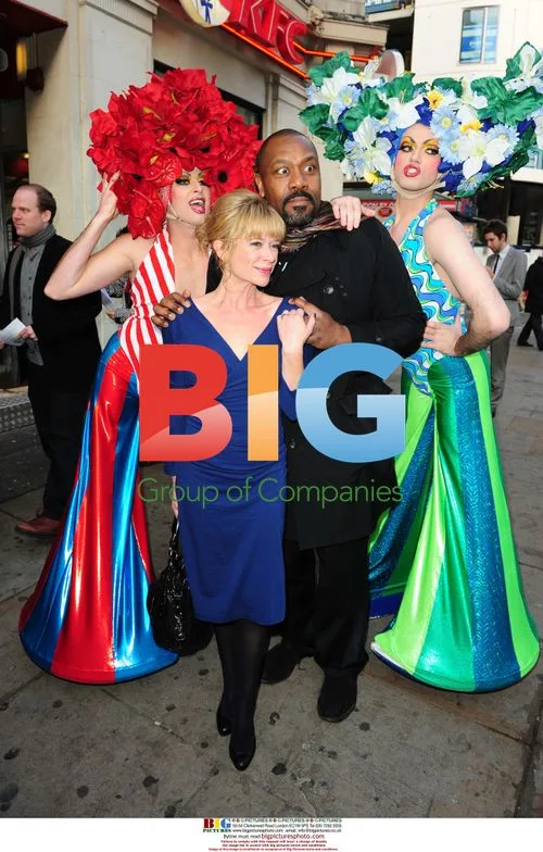 Lenny Henry and Hannah Waterman at WhatsOnStage awards