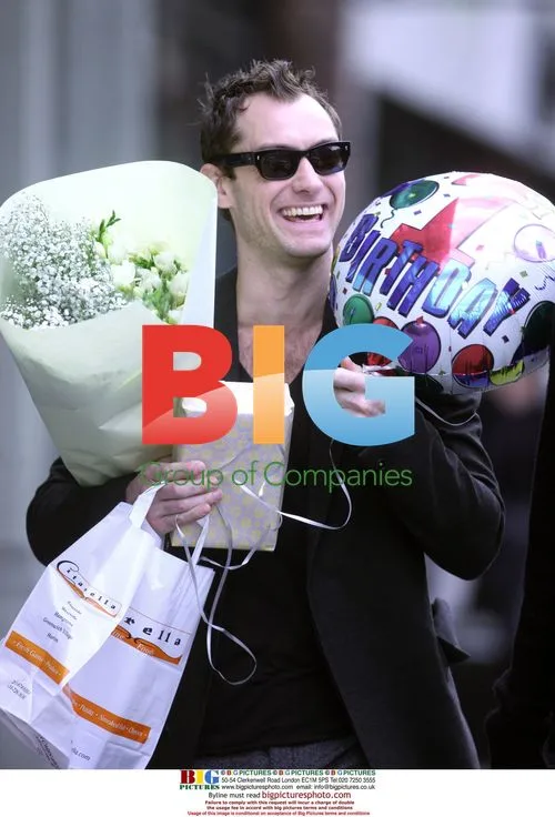 Jude Law at Jonny Lee Miller's son's 1st birthday