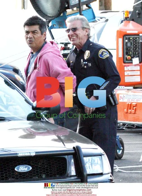 George Lopez pretends to get arrested on Valentines Day set