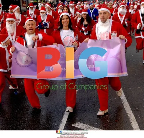 Annual Gathering of Santas in Liverpool