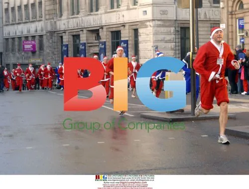 Annual Gathering of Santas in Liverpool