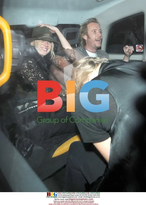 Rhys Ifans and Kimberley Stewart Leaving Hilton