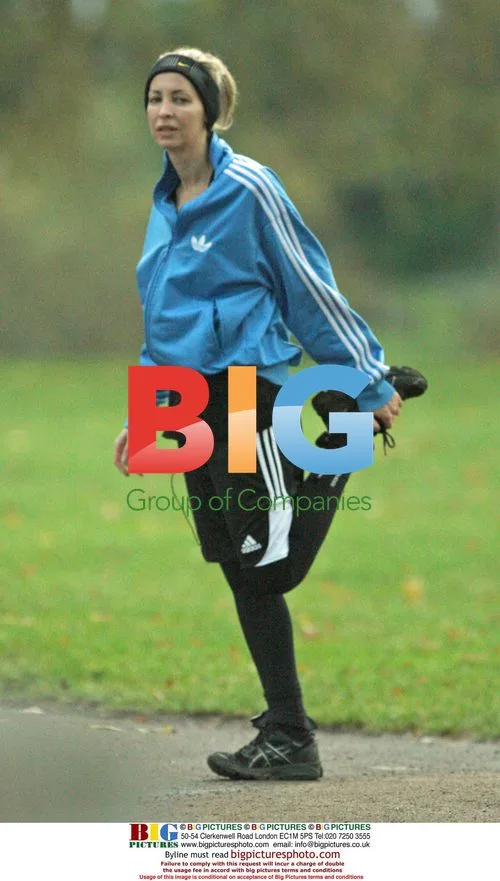 Liam Gallagher and Natalie Appleton go for a run