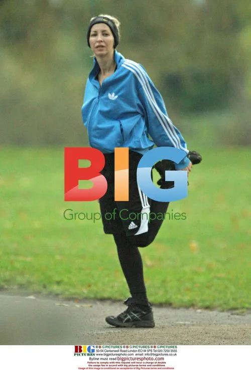 Liam Gallagher and Natalie Appleton go for a run