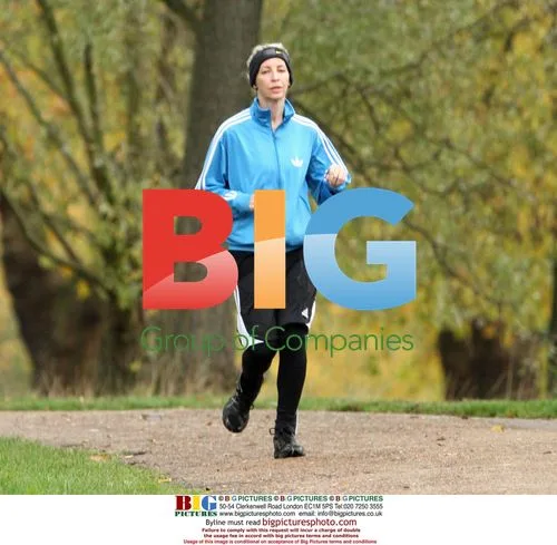 Liam Gallagher and Natalie Appleton Run, Nicole Appleton Walks Dog