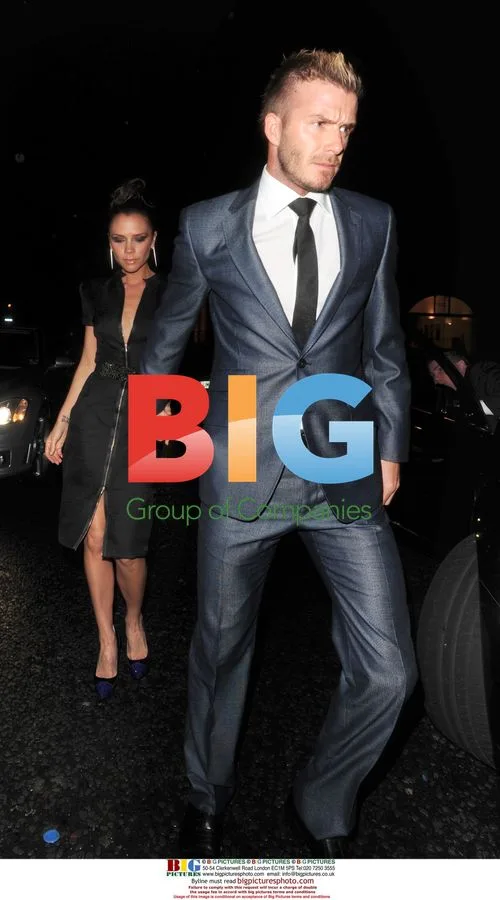 David and Victoria Beckham at Harper's Bazaar dinner