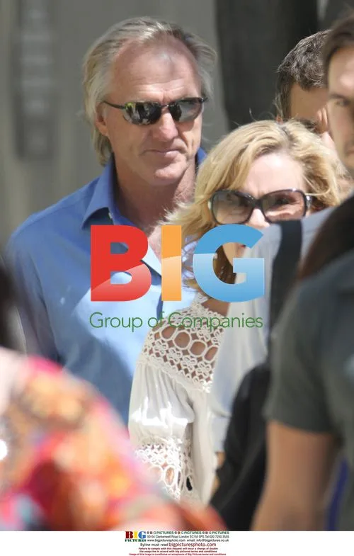 Greg Norman with mystery woman in Sydney