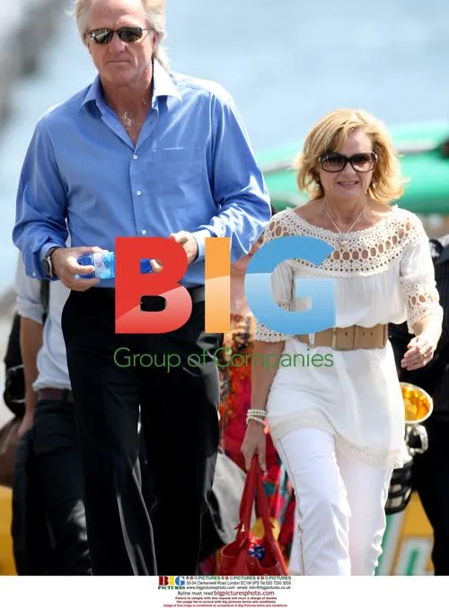 Greg Norman and mystery woman in Sydney