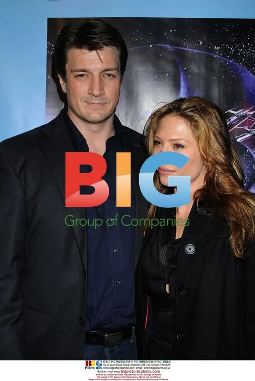 Nathan Fillion and Sarah Brown at "Family Guy" DVD Party