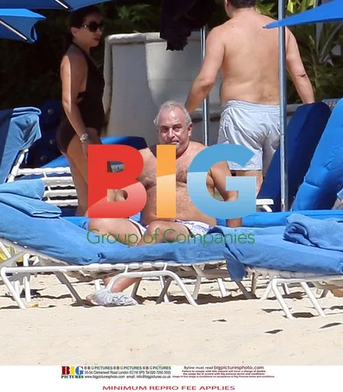 Sir Philip Green Relaxes in Barbados