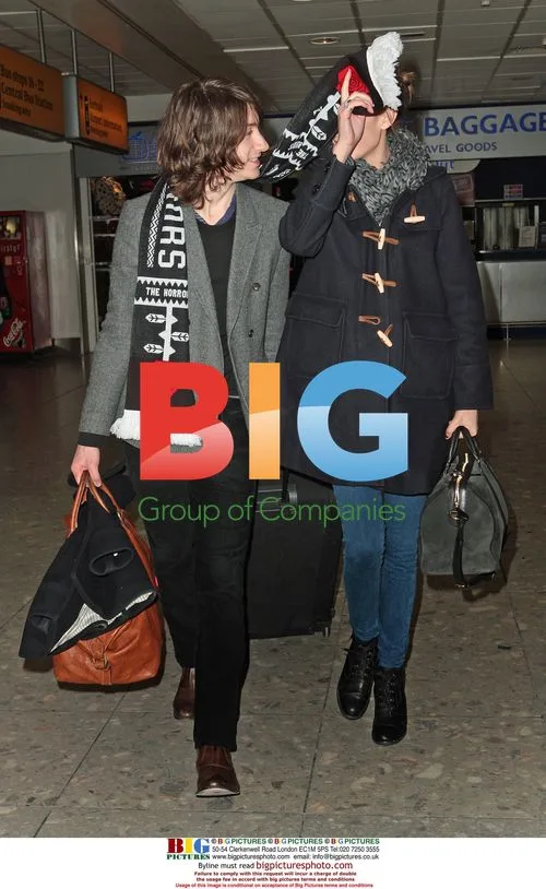 Alexa Chung and Alex Turner at Heathrow