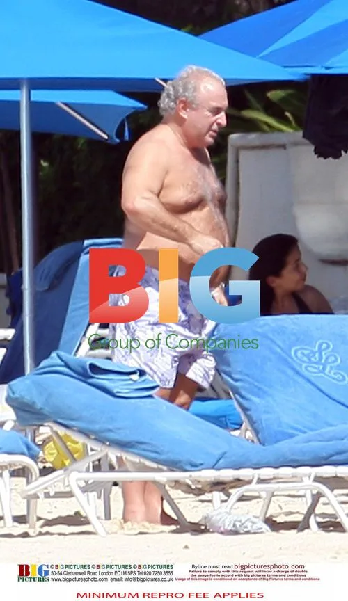 Sir Philip Green Relaxing in Barbados