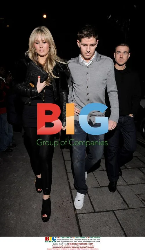 Steven Gerard and Alex Curran at Nobu Berkley