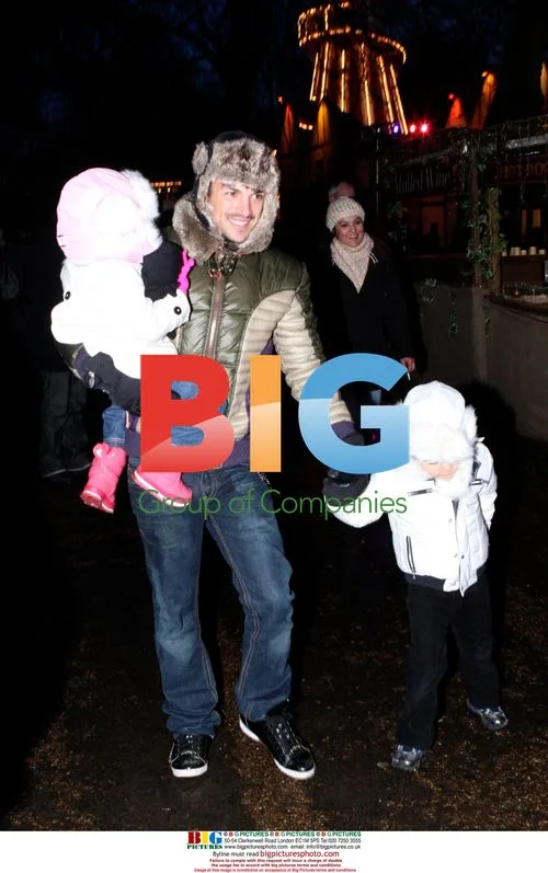 Peter Andre and Kids at Winter Wonderland