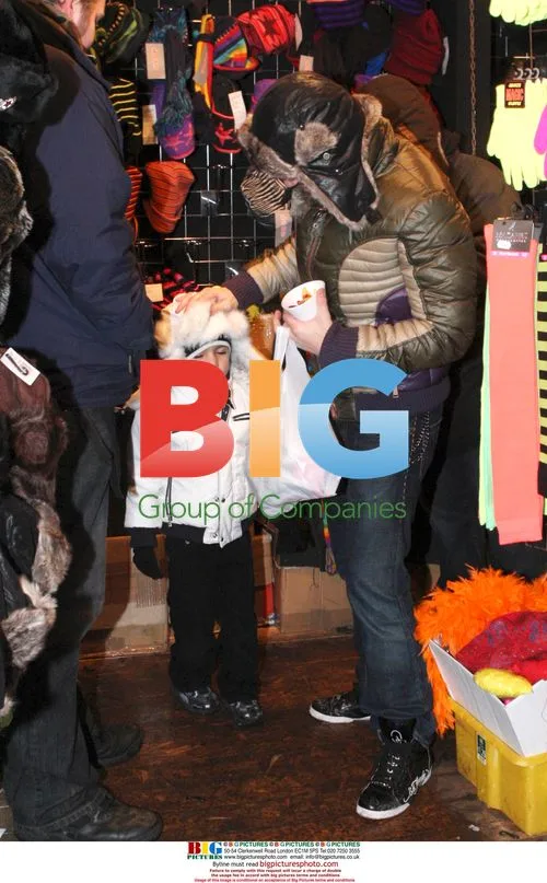 Peter Andre and Kids at Winter Wonderland