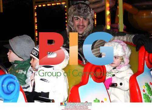 Peter Andre & Kids at Winter Wonderland
