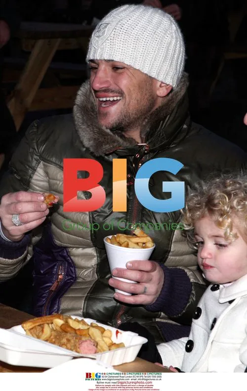 Peter Andre and Kids at Winter Wonderland